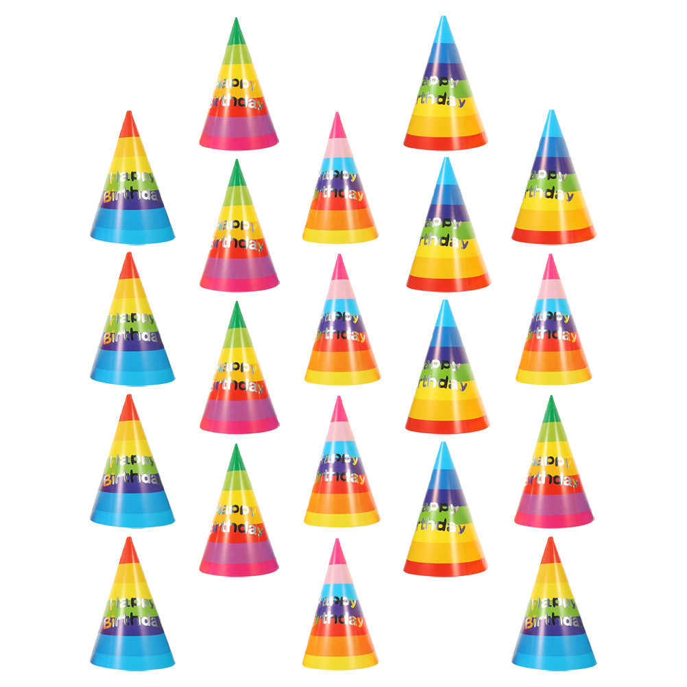 36個入り カラフルな誕生日パーティー用コーンハット 紙製ヘ - Party Hat Cone のレビューと価格