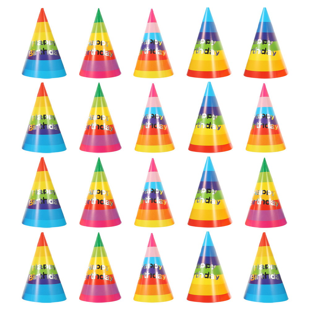 36個入り カラフルな誕生日パーティー用コーンハット 紙製ヘ - Party Hat Cone のレビューと価格