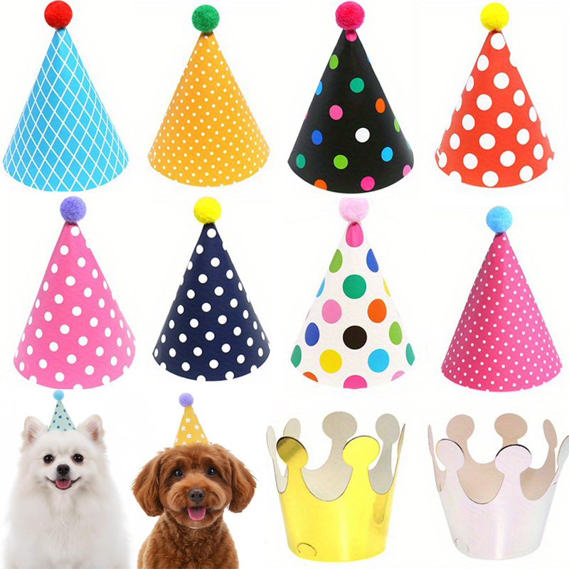 11 個のカラフルなミニパーティーハット、ぬいぐるみ用、ペッ - Party Hat Cone のレビューと価格