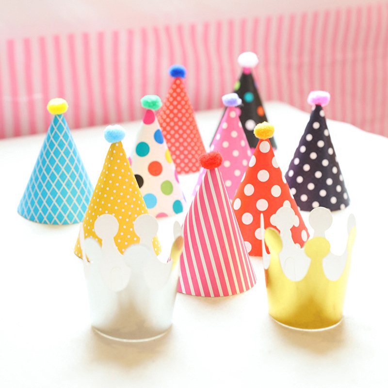 11 ピース/バッグハッピーバースデーパーティー帽子水玉 D - Party Hat Cone のレビューと価格