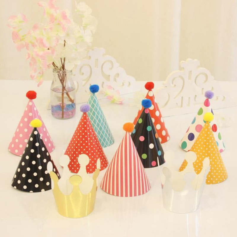 11 ピース/バッグハッピーバースデーパーティー帽子水玉 D - Party Hat Cone のレビューと価格