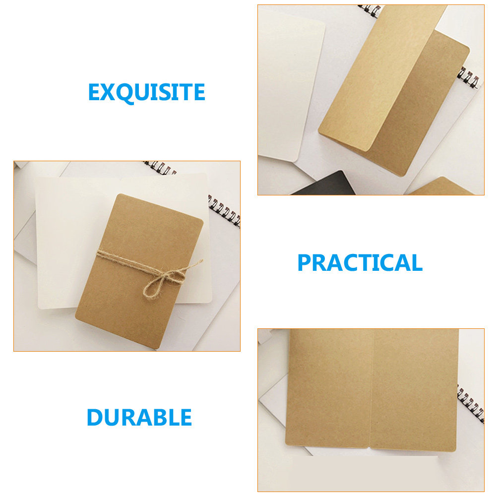 20枚入り素朴な無地ノートカード クラフト紙 無地グリーティ - Papercraft Supply Invitation のレビューと価格
