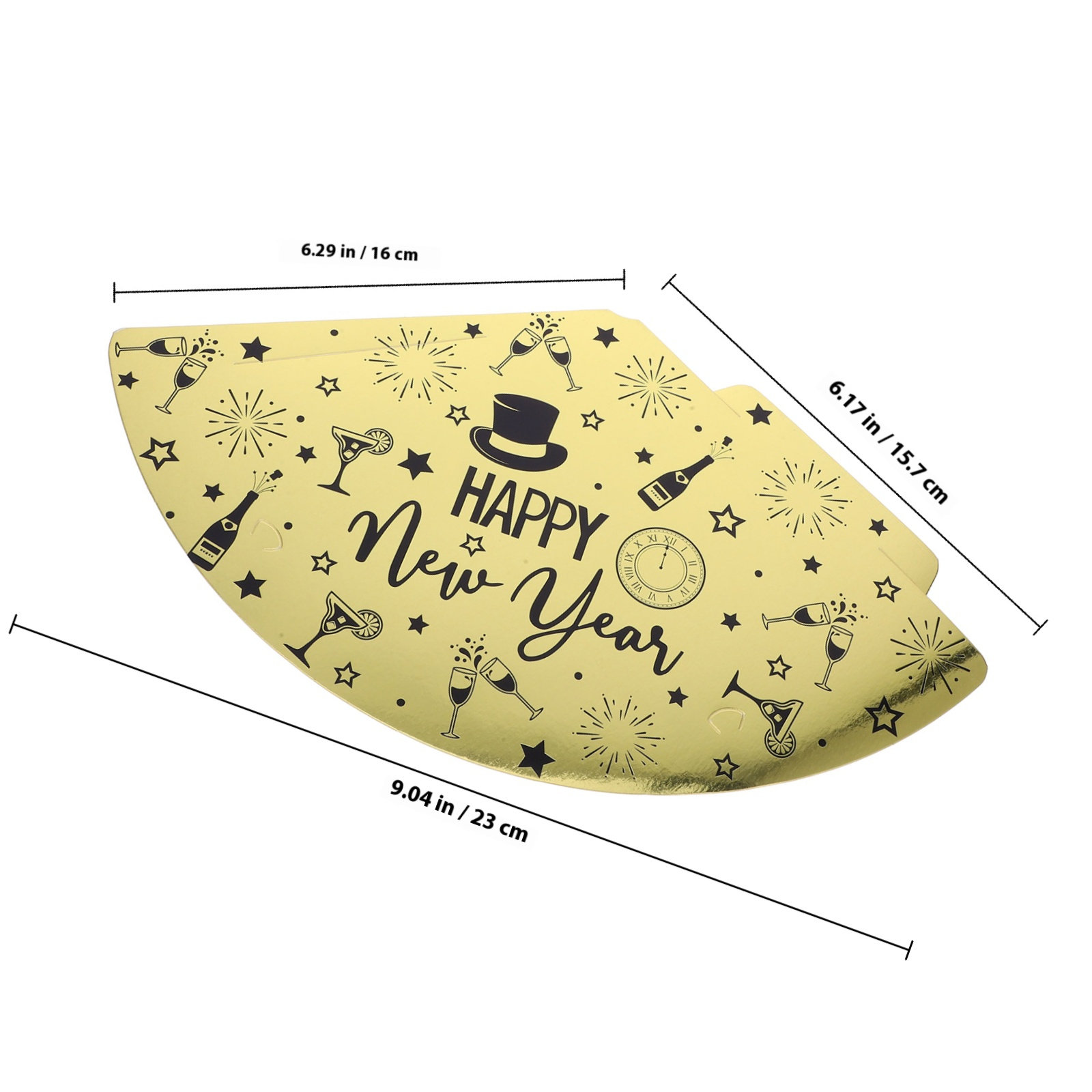 30個入り 新年パーティー帽子 ハッピーニューイヤー コーン - Party Hat Cone のレビューと価格