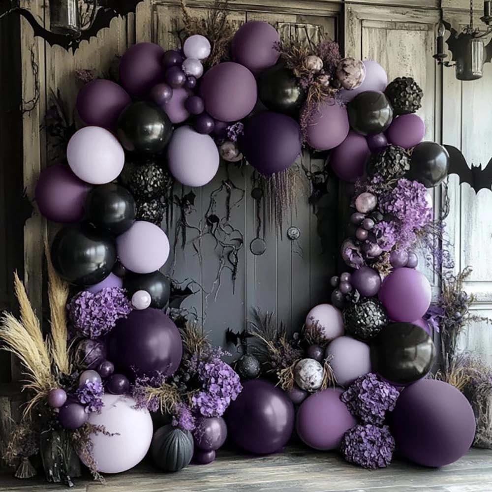 黒紫のバルーンアーチキット、ダブルスタッフのダークパープルと - Balloon Arch Kit のレビューと価格
