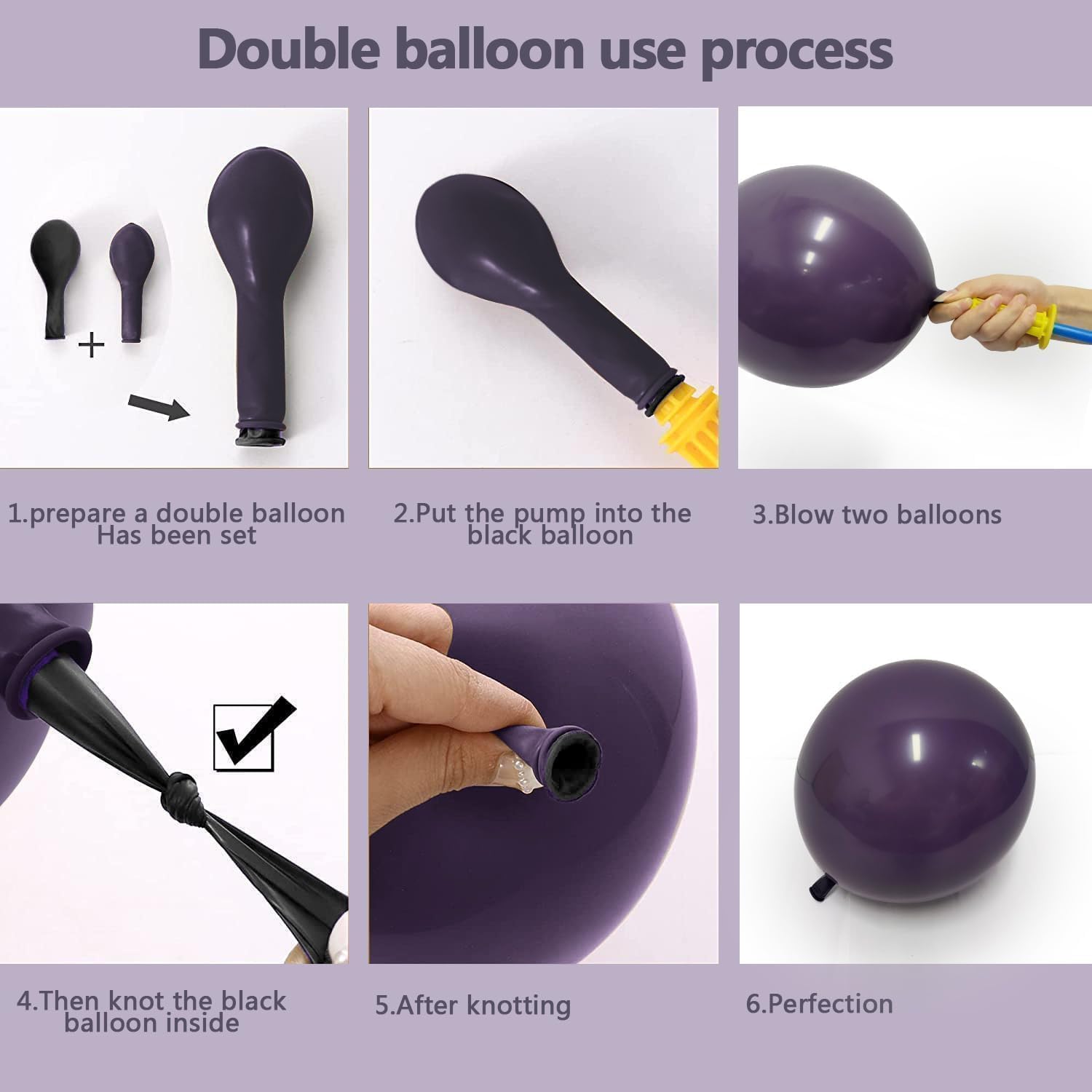 黒紫のバルーンアーチキット、ダブルスタッフのダークパープルと - Balloon Arch Kit のレビューと価格
