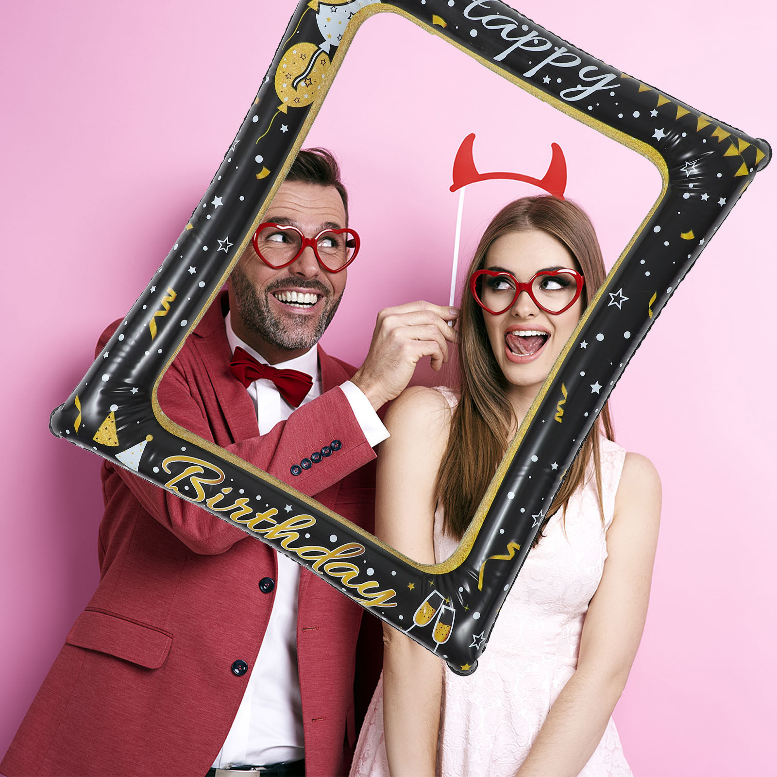 大型インフレータブル自撮りフレームフォトブース小道具、誕生日 - Photo Booth Frame のレビューと価格
