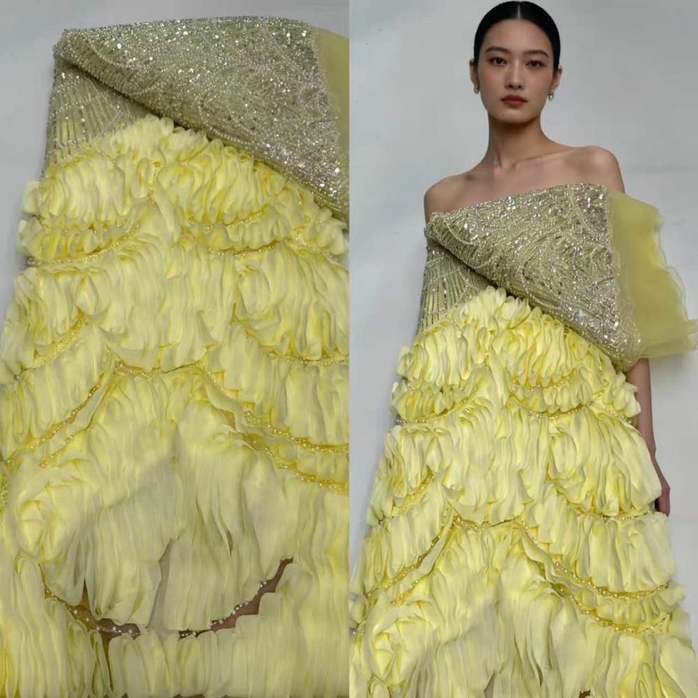 豪華なアフリカンスパンコールレース生地 高品質 2026 重 - Glitter Tablecloth のレビューと価格
